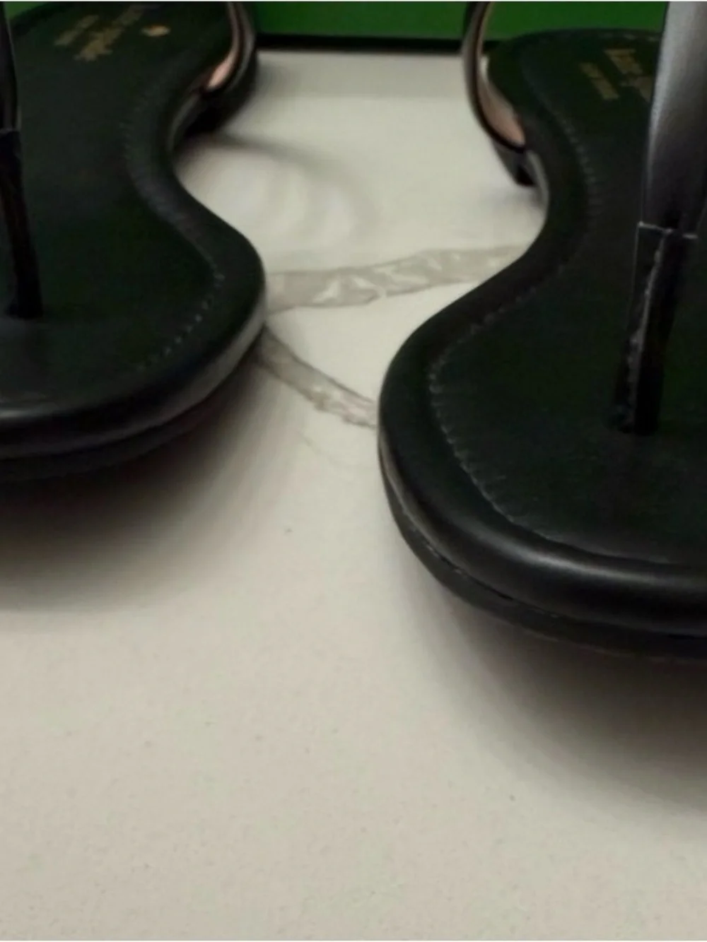 Kate Spade Penny Sandals; Black Bow T-Strap Leather